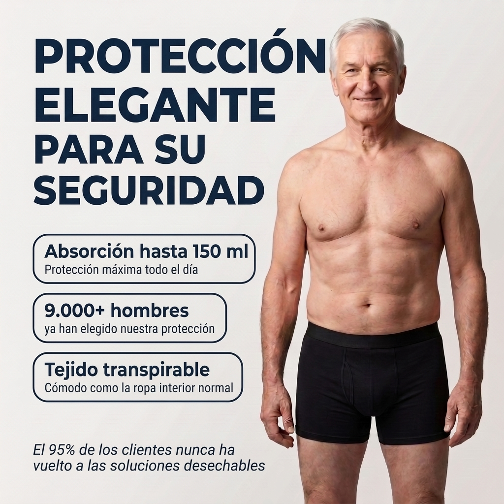 Seravele™ – bóxers para hombre con absorción contra pérdidas, hasta 150 ml