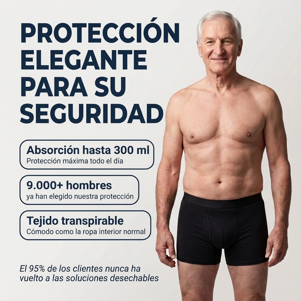 Seravele™ Max – bóxers absorbentes para hombre contra pérdidas, hasta 300 ml