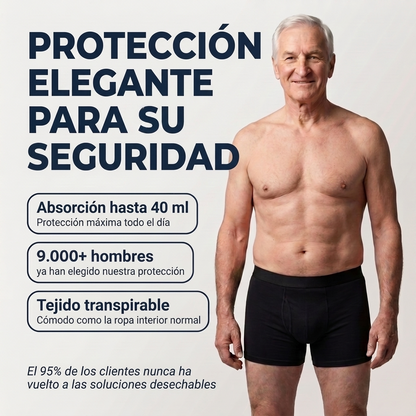 Seravele™ Light – bóxers absorbentes para hombre contra pérdidas, hasta 40 ml