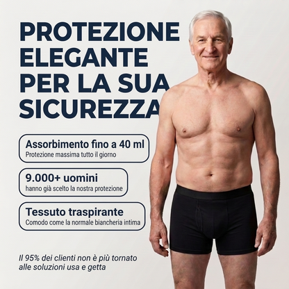 Seravele™ Light – boxer assorbenti da uomo contro le perdite, fino a 40 ml