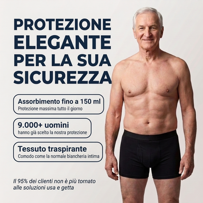 Seravele™ – boxer da uomo con assorbenza contro le perdite, fino a 150 ml