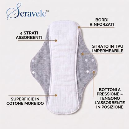Seravele™ 100 – assorbente lavabile riutilizzabile